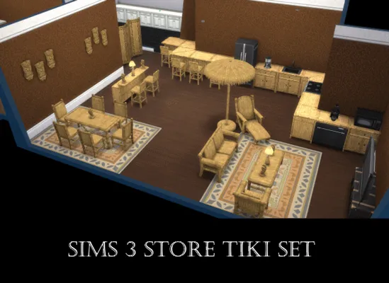 Tiki Set (from the sims 3 store)